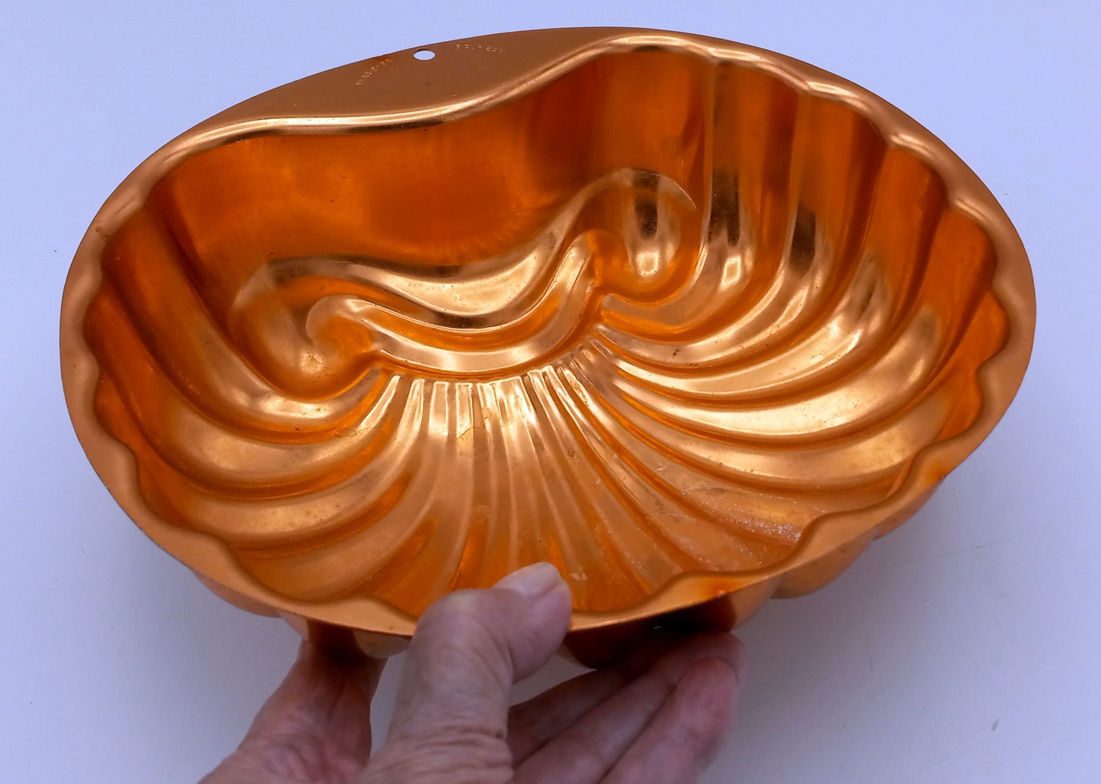 Copper Jello Mold Large Shell Pattern Retro Kitchen Gelatin Etsy