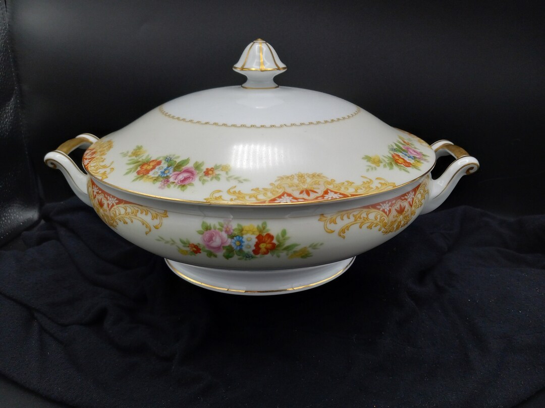 Antique Noritake Vegetable Bowl With Lid Covered Noritake Vegetable