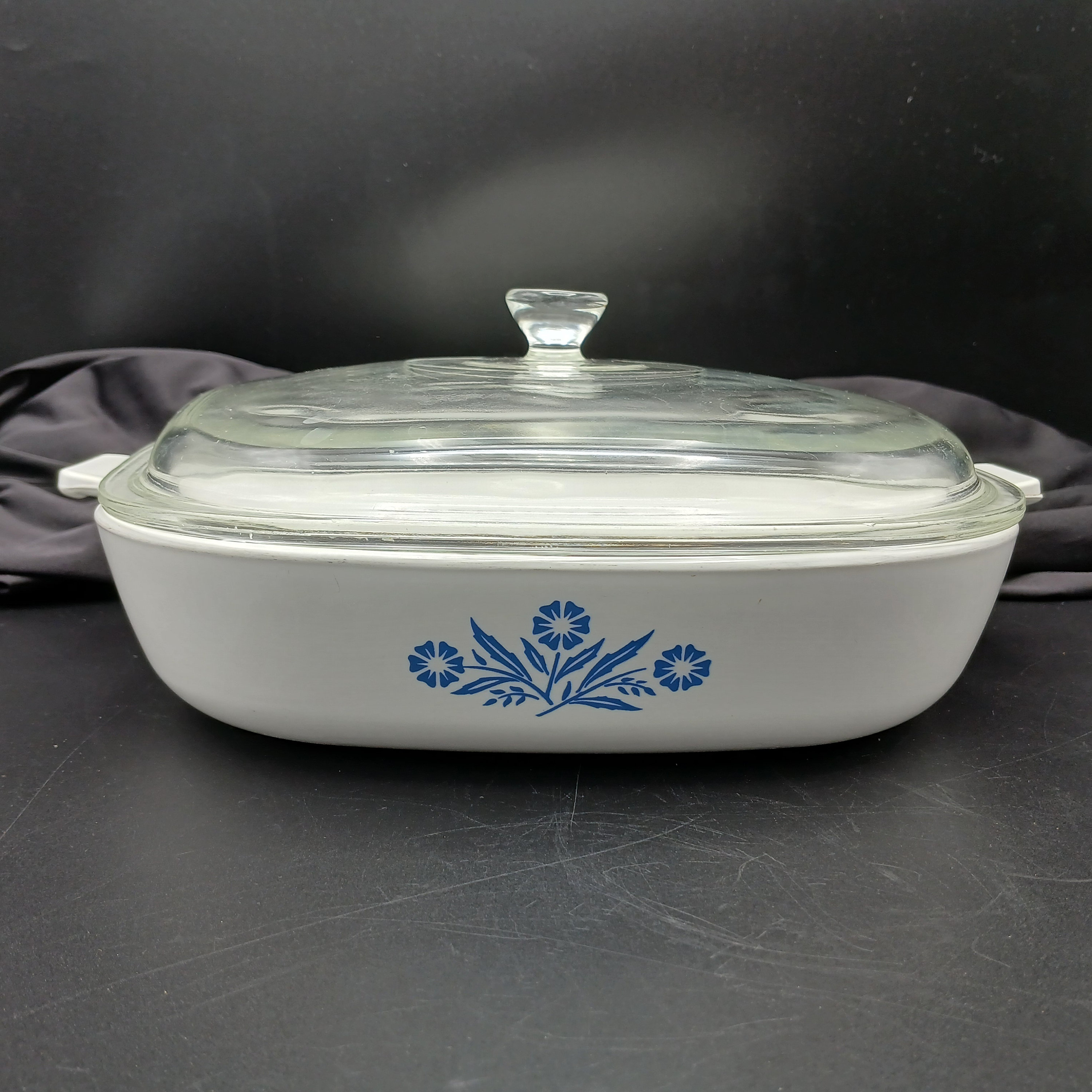 Vintage Corning Ware Blue Cornflower 10 Inch Baking Dish With