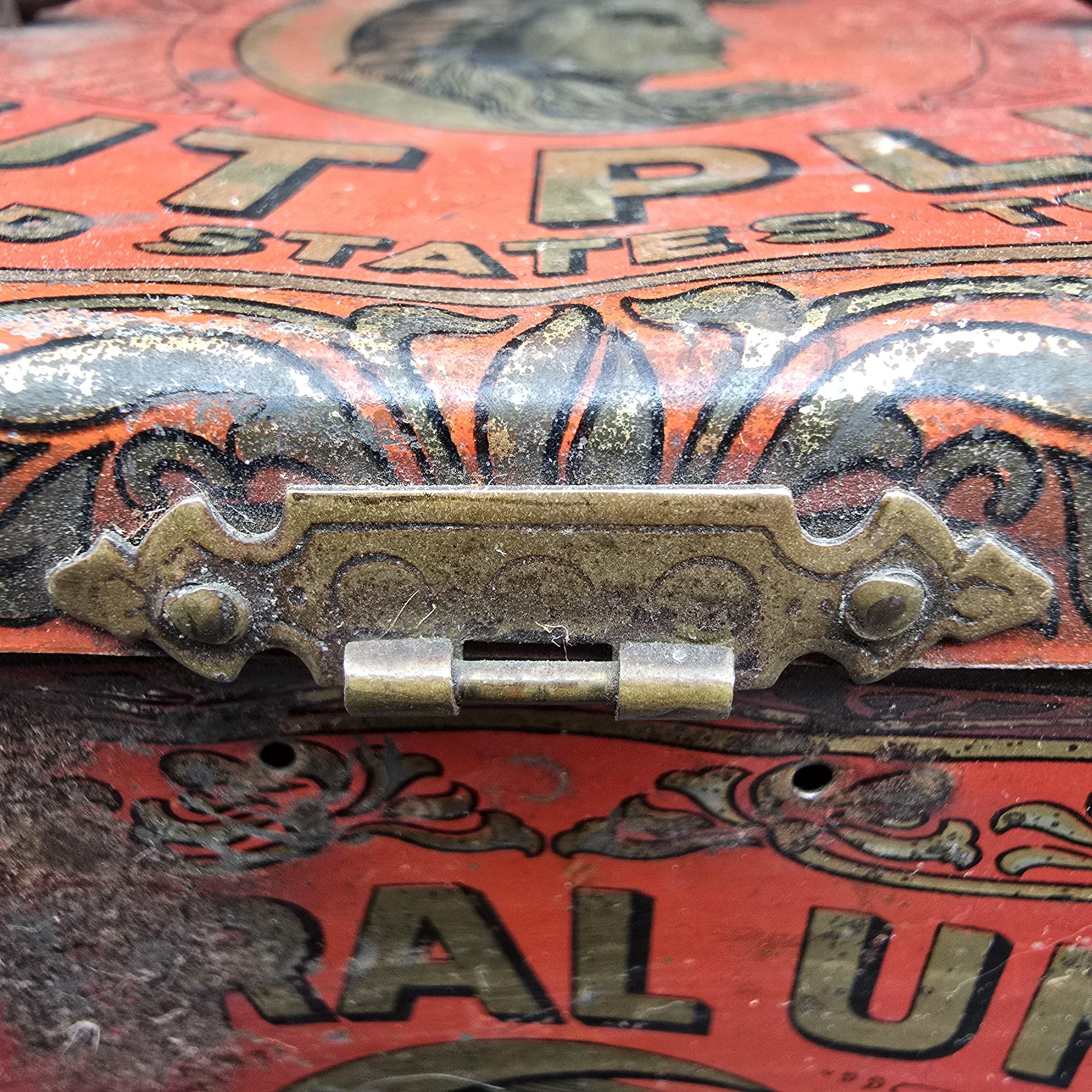 Central Union Cut Plug Tobacco Advertising Tin: Lunch Pail Style