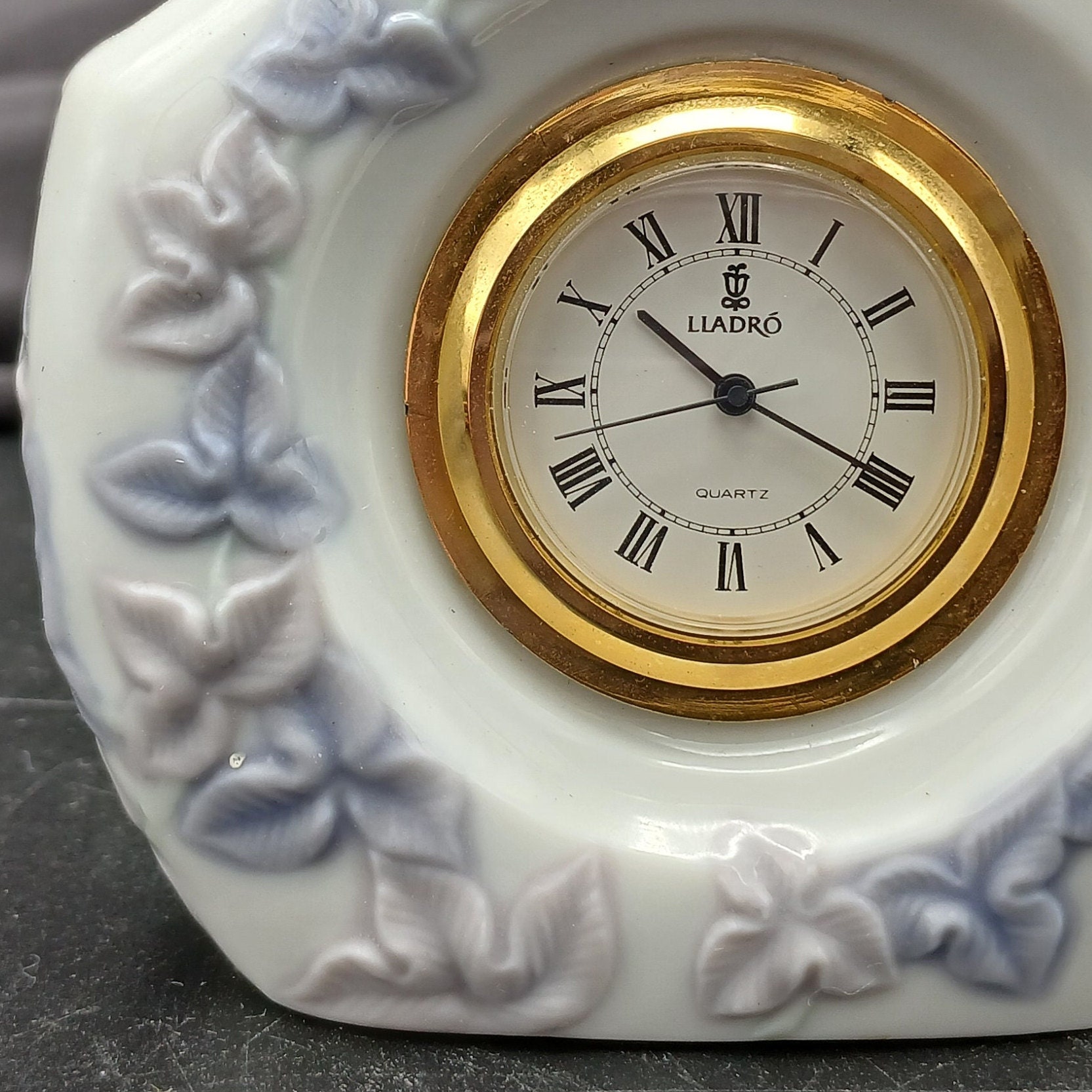 Rare Lladro Quartz Porcelain Clock, Lladro 