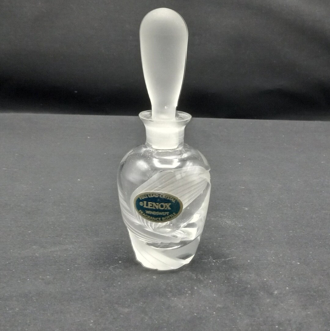 Lenox Windswept Crystal Perfume Bottle, Windswept Pattern Lenox
