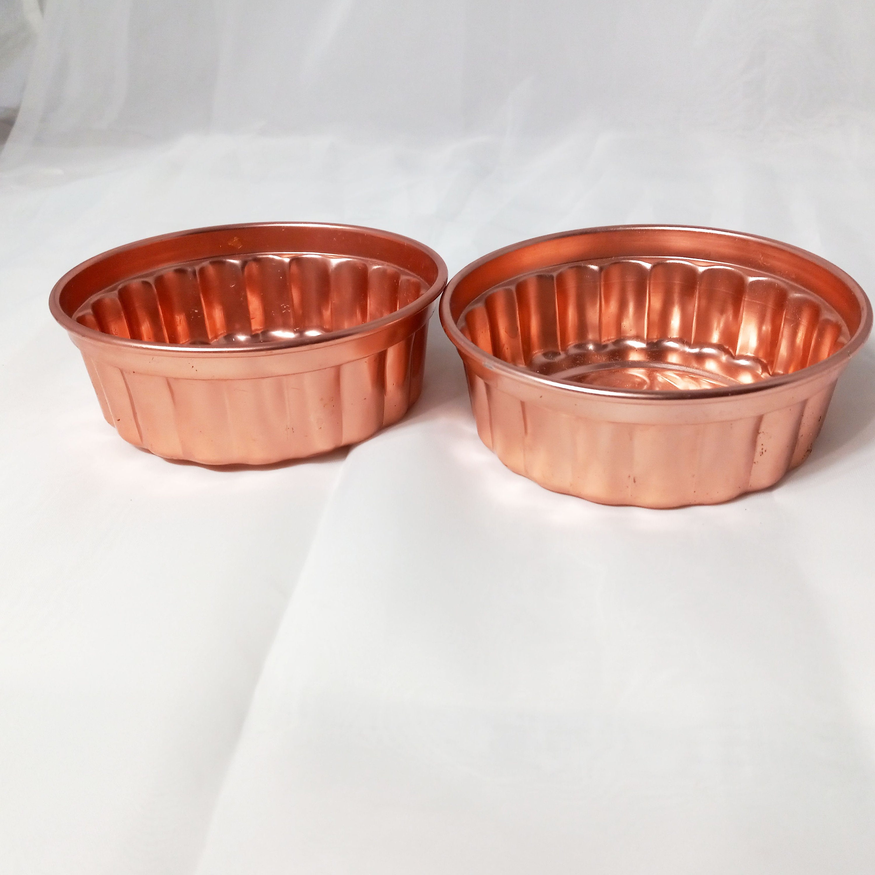 Moules à gelée en cuivre vintage - Lot de 3 - Décoration de