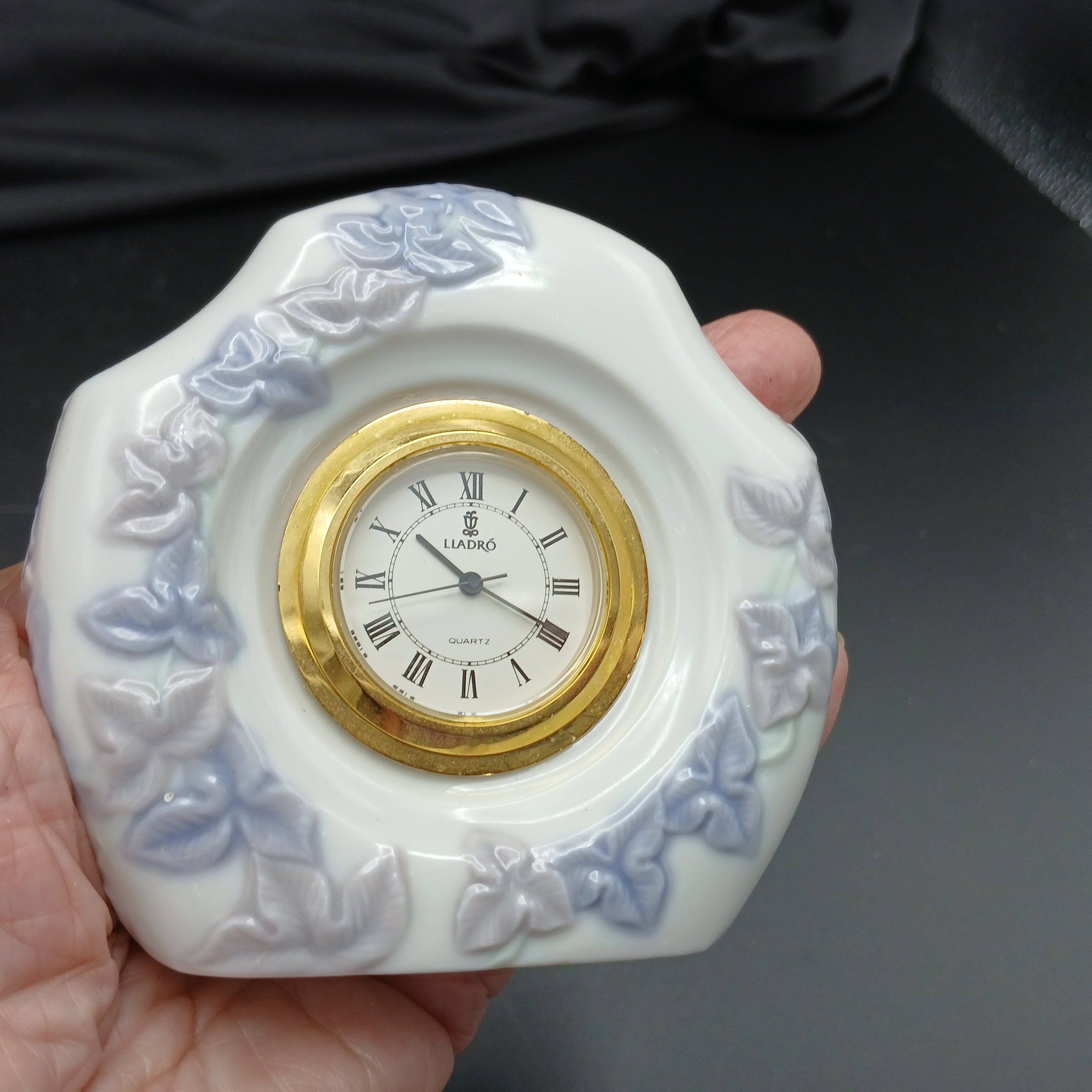 Rare Lladro Quartz Porcelain Clock, Lladro 