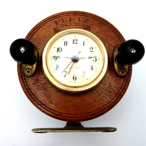 Vintage PEETZ Fishing Reel Talking Alarm Clock (non-working