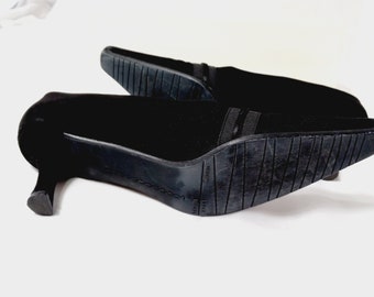 Escarpins Stuart Weitzman à Talon Plateforme Et Cloutés - Pointure 8.5 US - En Daim Noir