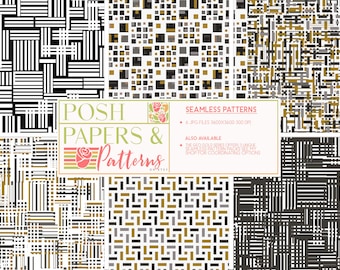 Geometric Seamless Patterns For Commercial Use, Modern Repeat Patterns