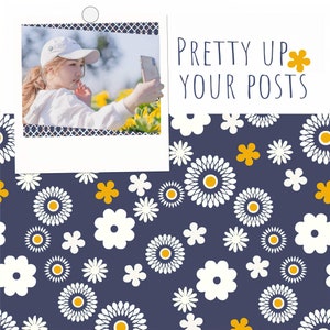 social media template, how to use digital scrapbook papers for instagram posts