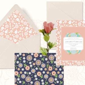 how to use digital scrapbook papers to make wedding invitations