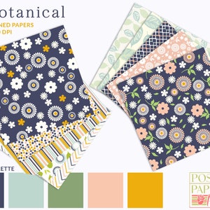 botanical floral scrapbook papers for craft projects