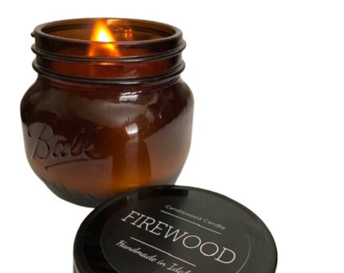 Firewood Limited Edition Burning Wood Fireplace In A Jar