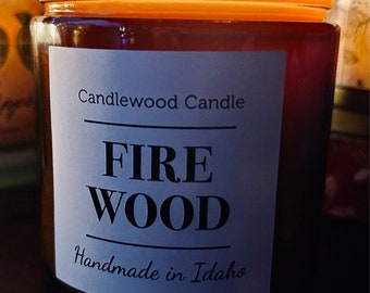 FIREWOOD - Authentic Wood Fire Scent Cotton Wick Candle  - Simply like no others! Best Seller since 2012!