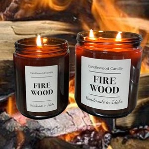 FIREWOOD - Authentic Wood Fire Scent Cotton Wick Candle  - Simply like no others! Best Seller since 2012!