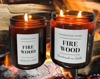 FIREWOOD - Authentic Wood Fire Scent Cotton Wick Candle  - Simply like no others! Best Seller since 2012!