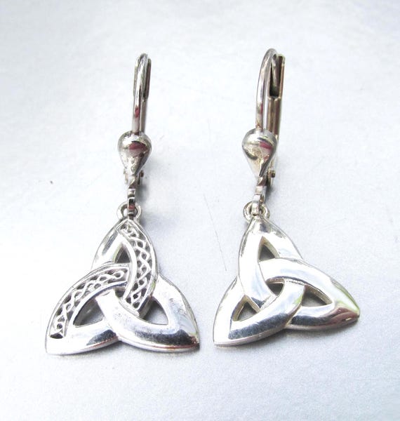Signed SOLVAR Sterling Silver Trinity Celtic KNOT… - image 1