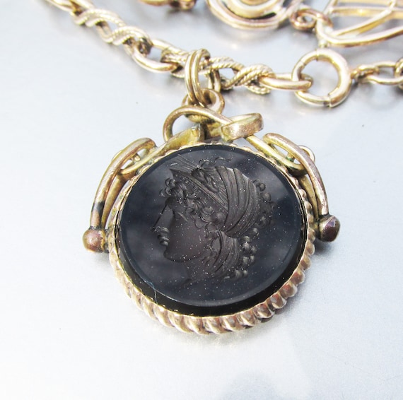 SALE! Antique Victorian Rolled Gold CAMEO Intagli… - image 2