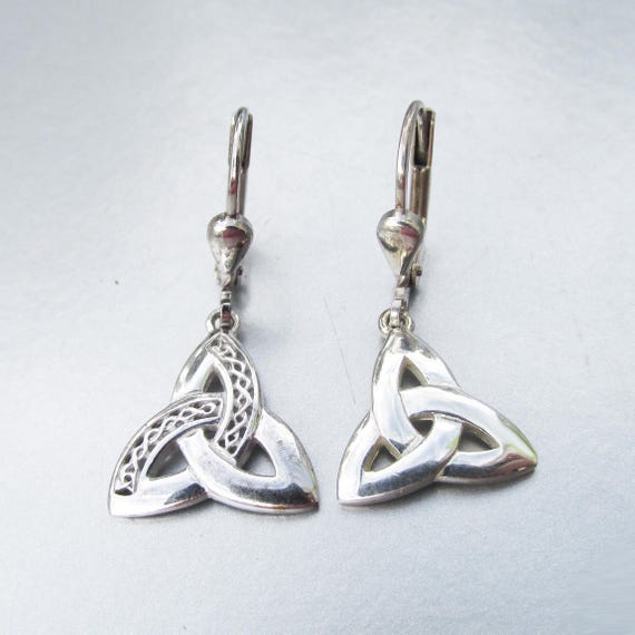 Signed SOLVAR Sterling Silver Trinity Celtic KNOT… - image 4