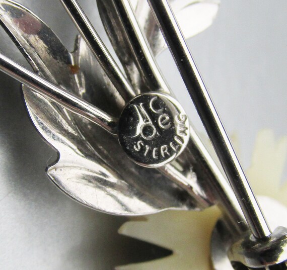 サイン入り Curtis DCE スターリングシルバー 翡翠 ヴィンテージ 彫刻