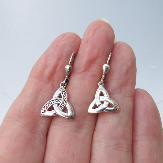 Signed SOLVAR Sterling Silver Trinity Celtic KNOT… - image 3