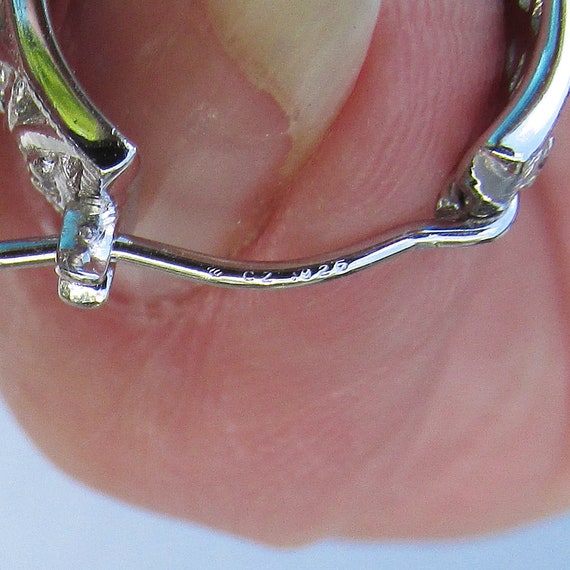 Sterling Silver Faux Diamond Cubic Zirconia Petit… - image 4