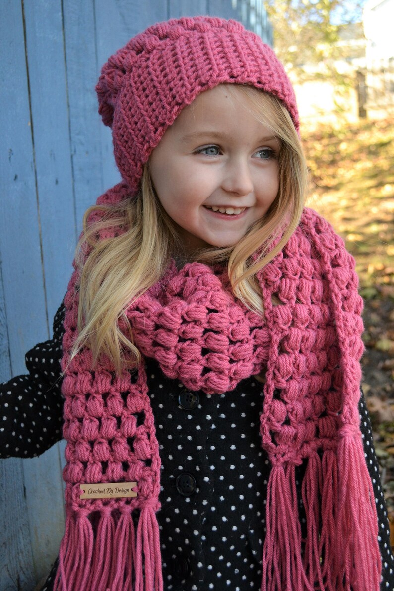 Hand Crocheted Scarf & Hat Set for Kids Toddlers Etsy
