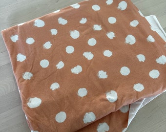 Pale orange polka dot cotton bamboo