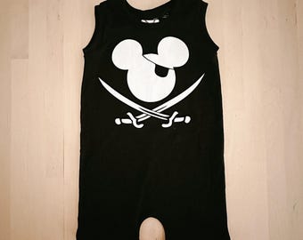 18-24 mo upcycled pirates romper