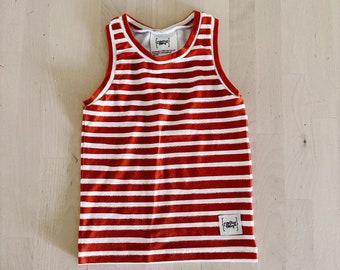 18-24 mo rust stripe tank