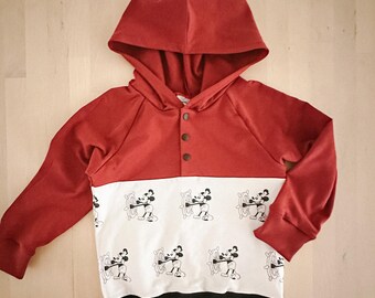 5T Steamboat Willie snap hoodie