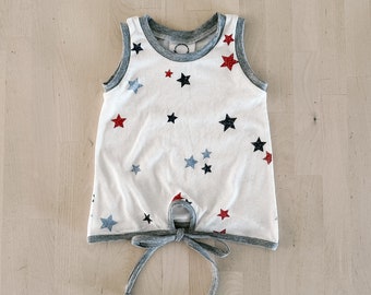 9-12 month upcycled tie up tank