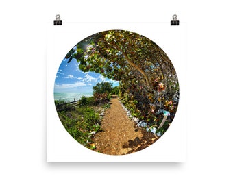 Florida Keys Photo Bahia Honda Nature Fine Art Photograph Minimalist Mod Style Fisheye Landscape Photographs of America