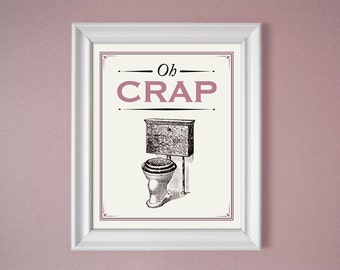 Bathroom Decor Funny Toilet Humor Historical Gift Wall Decor Art 8x10 9x12 11x14 16x20 18x24