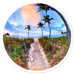 Beach Sticker Key West Tropical Sunrise Photo image 3