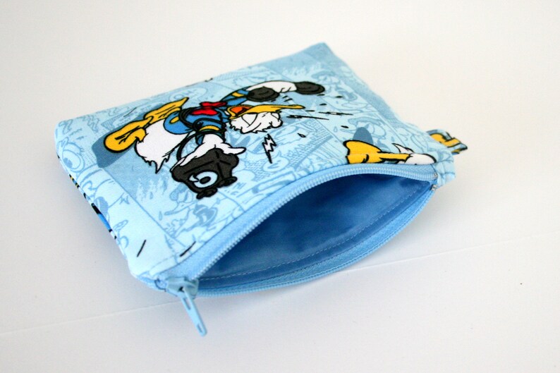 Donald Duck Coin Bag Key Ring Bag Gift Card Bag Padded Bag Ear Buds Bag ID Bag Lanyard Bag
