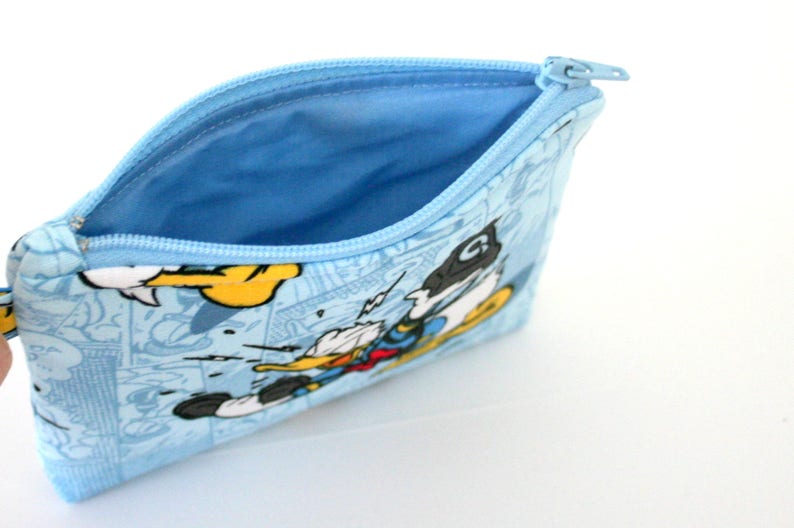 Donald Duck Coin Bag Key Ring Bag Gift Card Bag Padded Bag Ear Buds Bag ID Bag Lanyard Bag