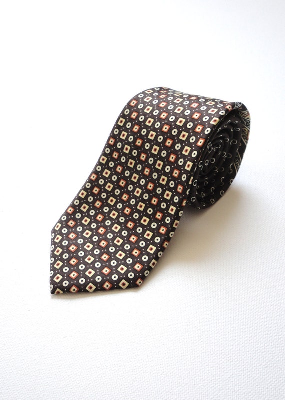 YVES Saint LAURENT Polk-a-Dot Silk Skinny Necktie. - image 1