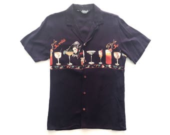 HUTSPAH Happy Hour Cocktail Resort Shirt. Sz M.