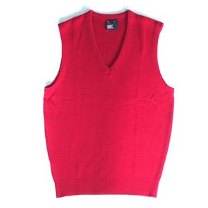 ROBERT BRUCE Basic Red Vest. Sz L. USA.