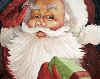 Painting of Santa