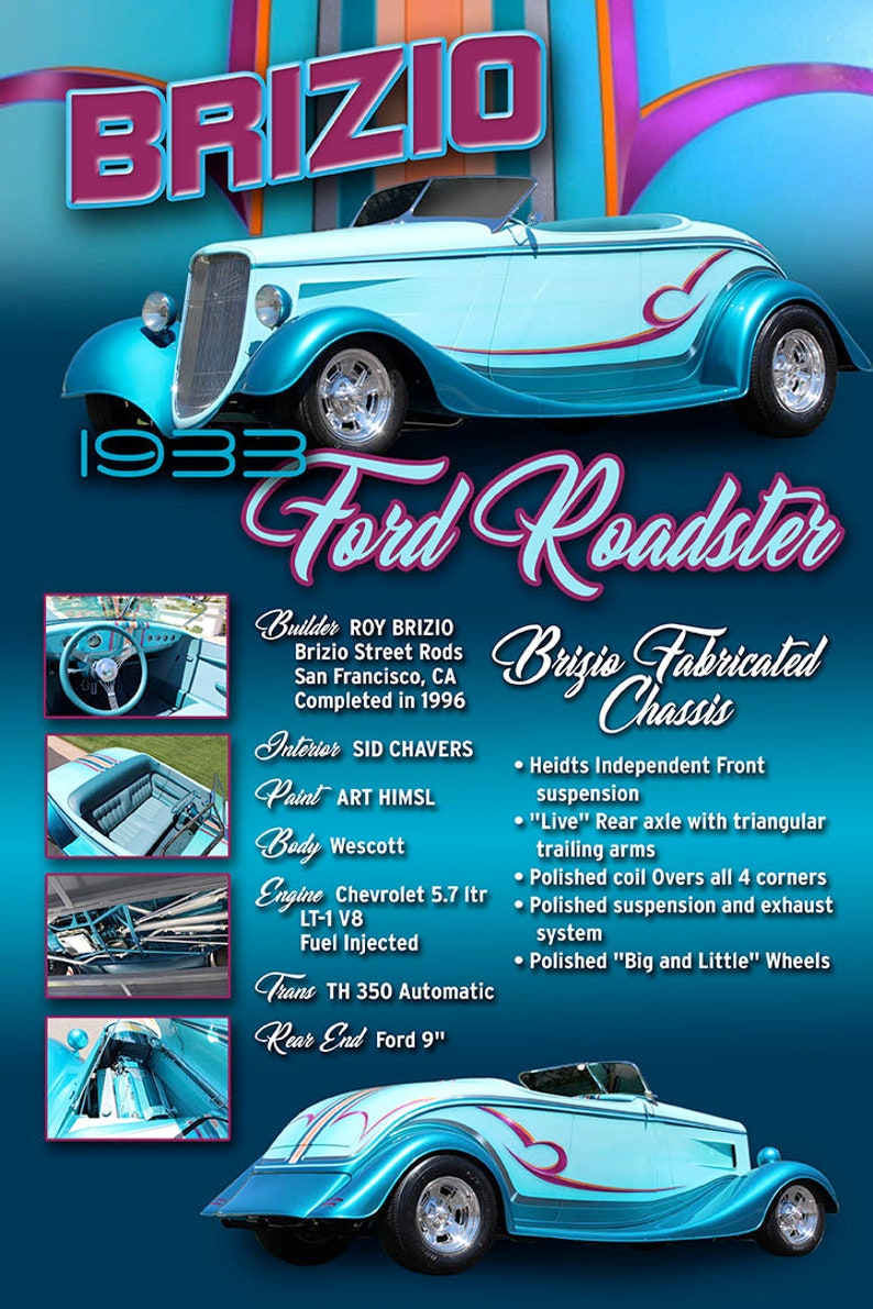 Car show display signs. Gift for car lover. Corvette Chevy