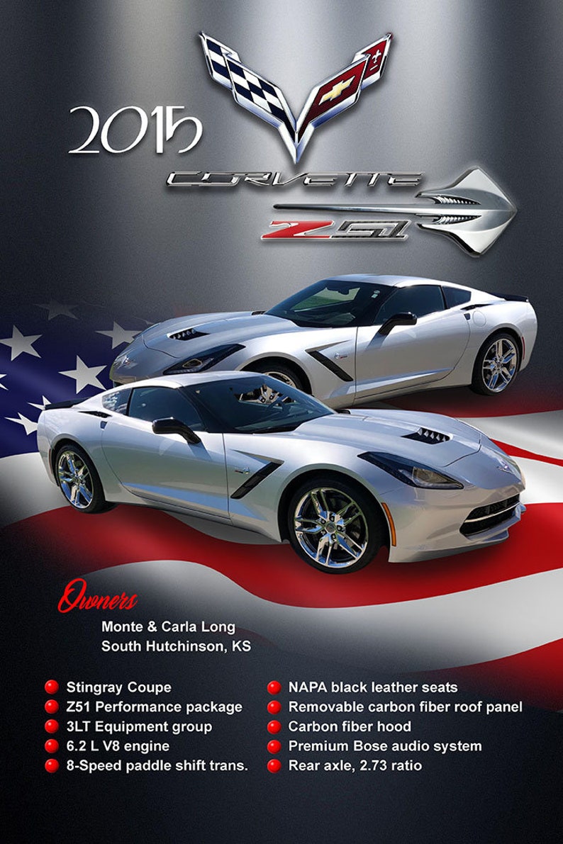 Car show display signs. Gift for car lover. Corvette Chevy Car show display signs. Gift for car lover. Corvette Chevy