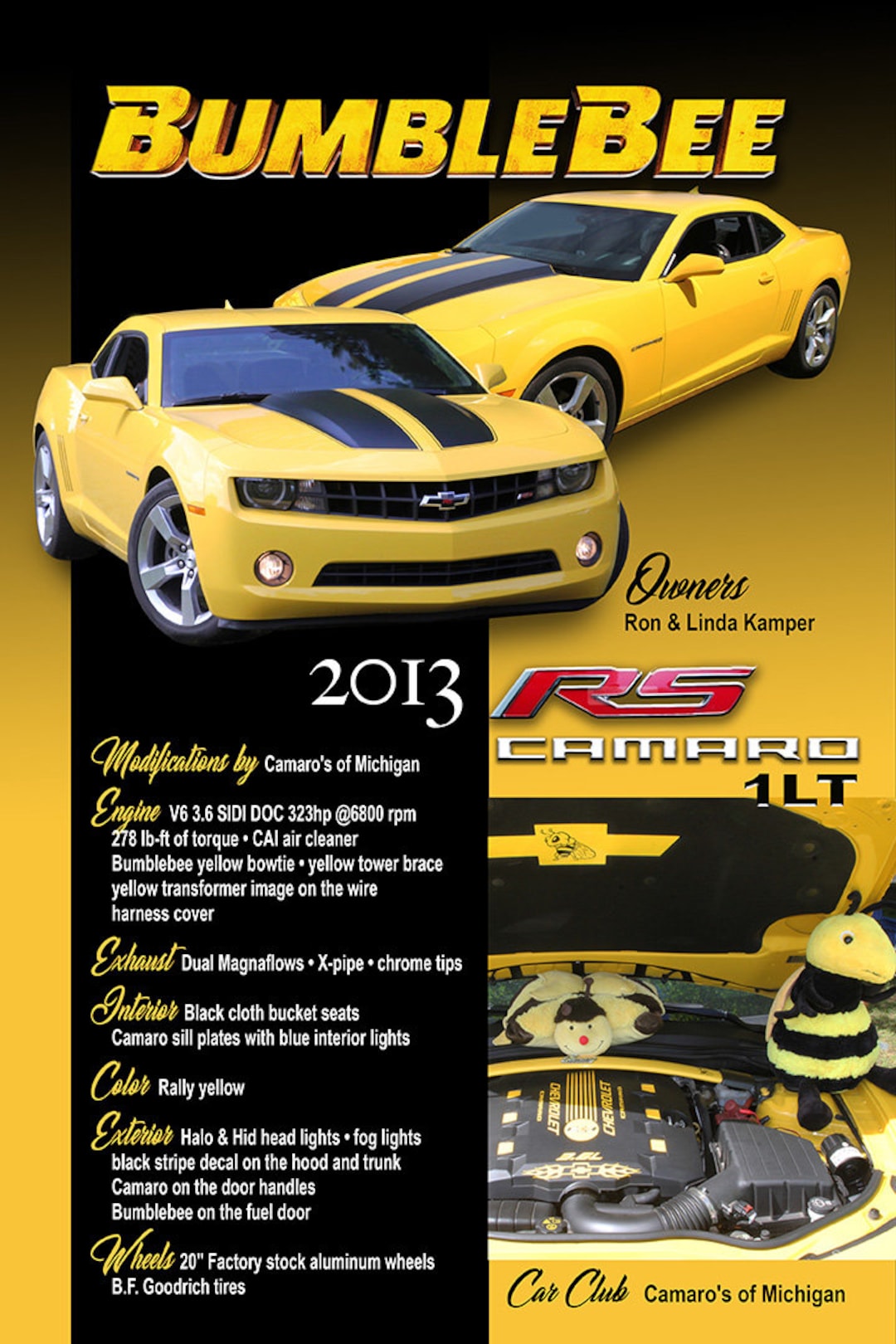Car Show Display Signs for Your CAMARO - Etsy