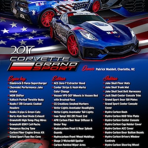 Corvette car show sign