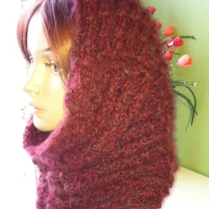 Warm, Knit Cowl Hood Pattern
