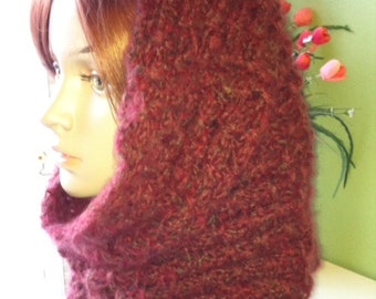 Warm, Knit Cowl Hood Pattern