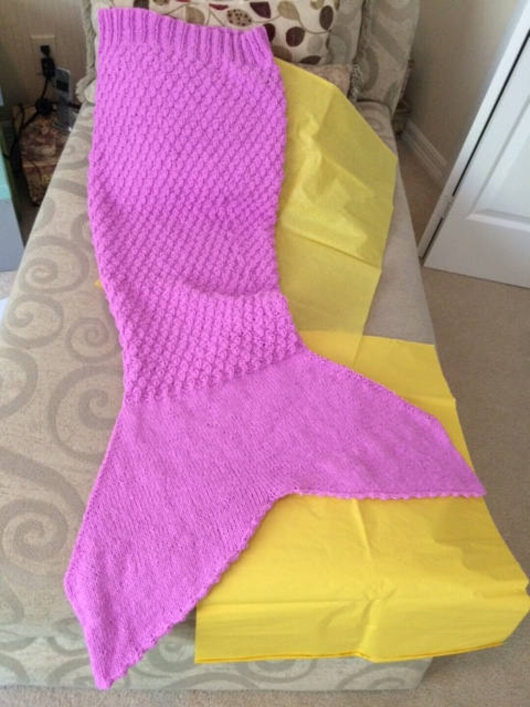Mermaid Tail Blanket Knitting Pattern Etsy