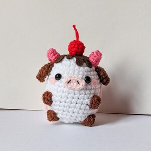 Milkshakes the Crochet Cow Amigurumi Plush Toy