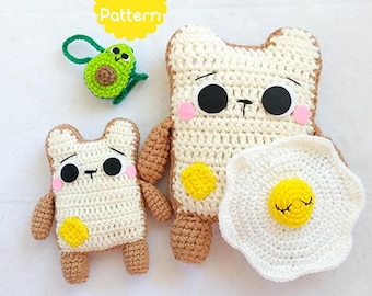 Bread & Butter Bear-haakpatroon, amigurumi-beerpatroonset, speelvoer