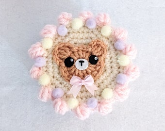 Crochet Cake Pink Bear Jewelry Box