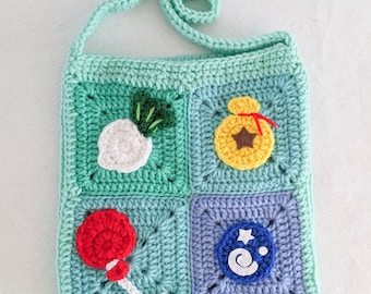 Animal Village Crochet Granny Square Bag